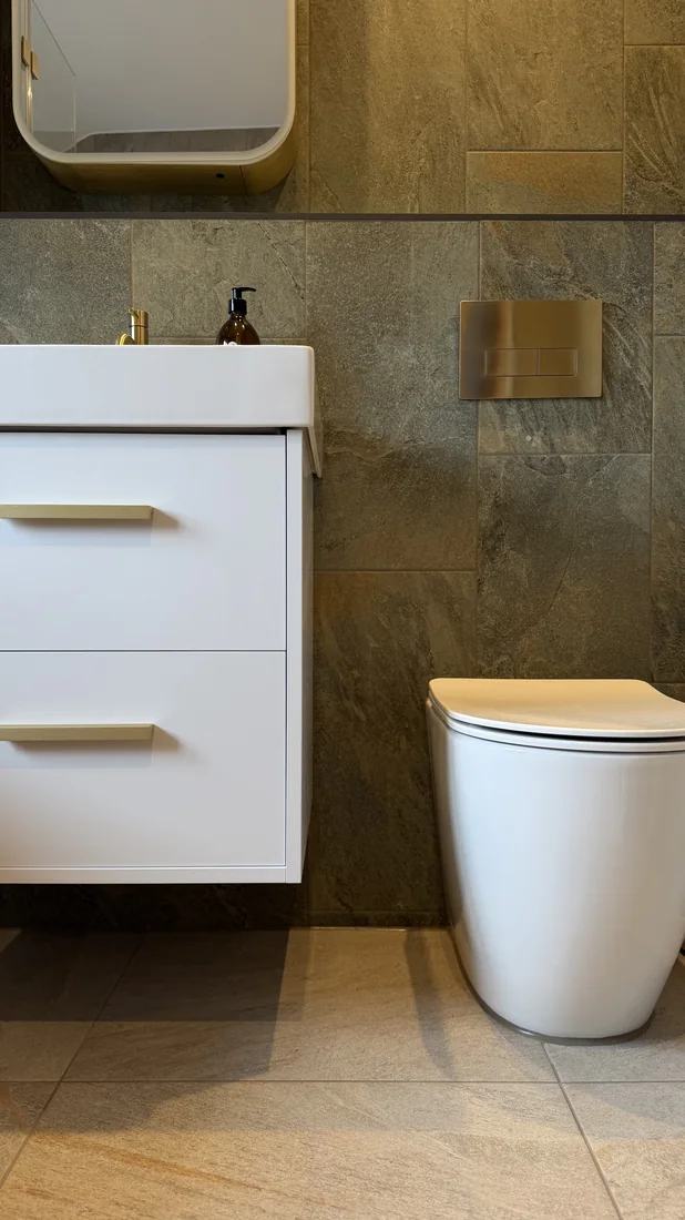 Brushed Brass Vanity bathroom by Element Bathrooms