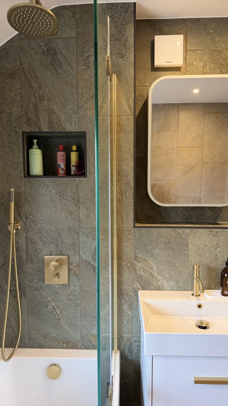 Stone & Brass bathroom by Element Bathrooms